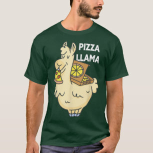 Pizza Engraçada Pizza Lama Camiseta Pizzatária