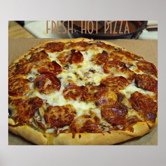PIZZA FRESH HOT ART POSTER (Frente)