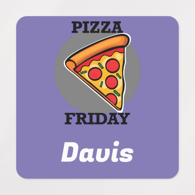 Pizza Friday Design - Etiqueta de Vestuário para P (Design 1)