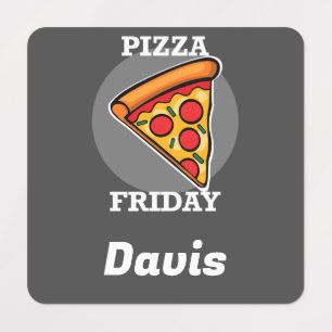 Pizza Friday Design - Etiqueta de Vestuário para P