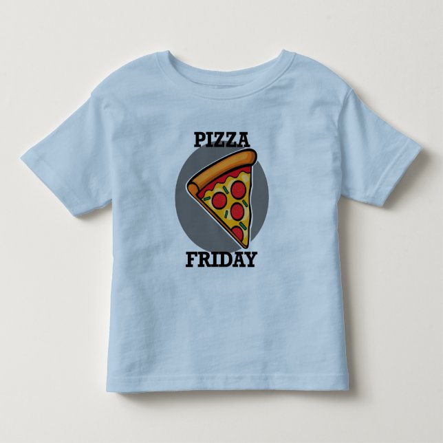 Pizza Friday Design - Toddler Fine Jersey T-Shirt (Frente)