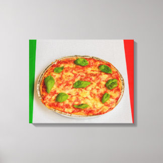 pizza italiana em impressão em tela