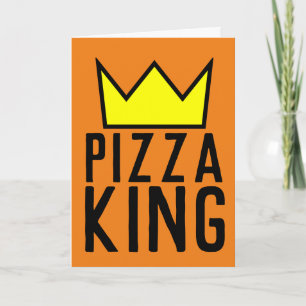 PIZZA KING BIRTHDAY GREETING CARTÃO