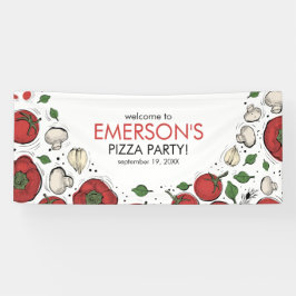 Pizza Party Birthday - Banner de boas-vindas Poste