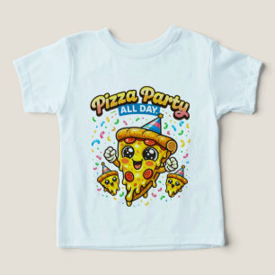 Pizza Party o Dia Inteiro – Camiseta de Pizza de D