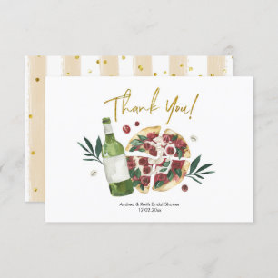 Pizza perfeita e Cartões de agradecimentos de cerv