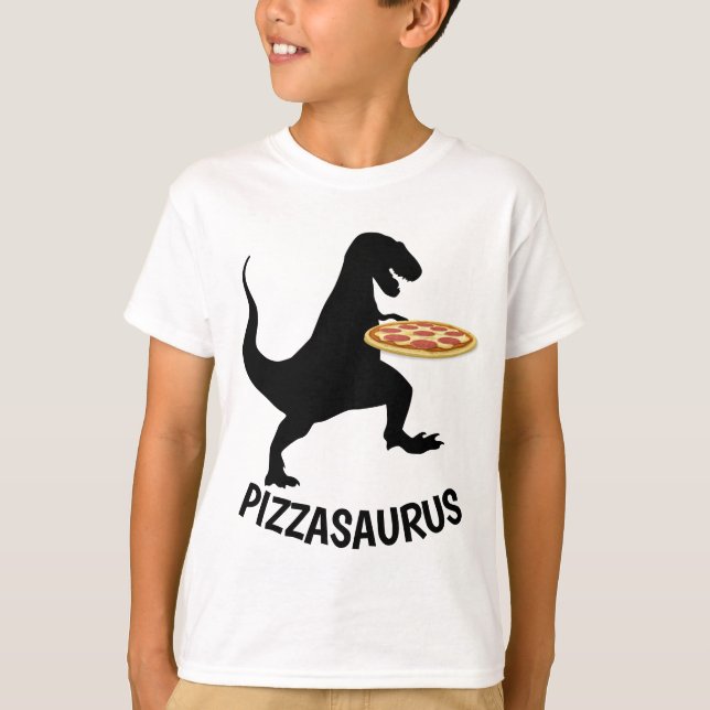 PIZZA SAURUS Funny Dinosaur T-shirts Kids (Frente)