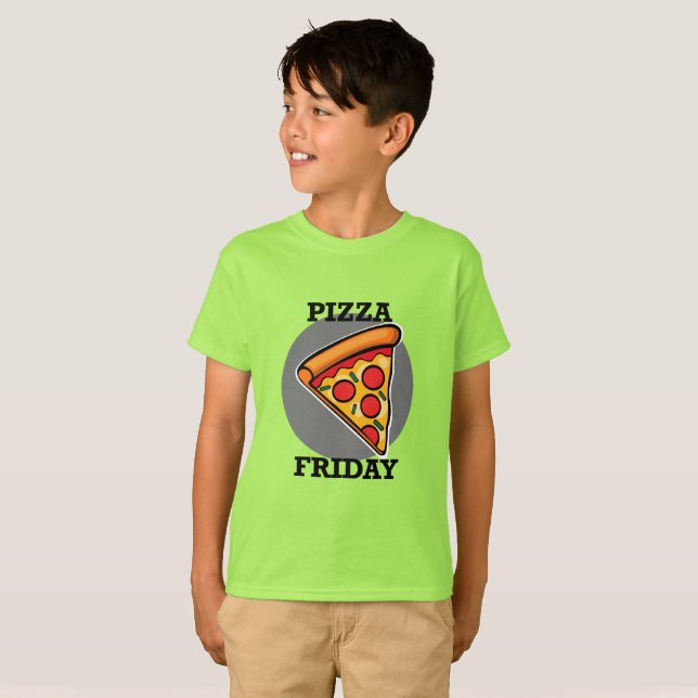 Pizza Sexta-Design - Camiseta básica para crianças (Frente Completa)