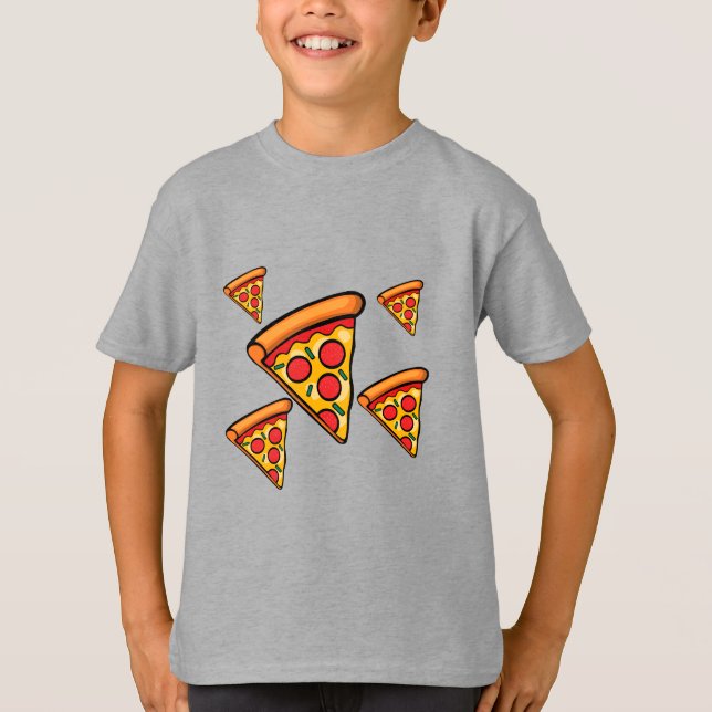 Pizza Sexta-Design - Camiseta básica para crianças (Frente)