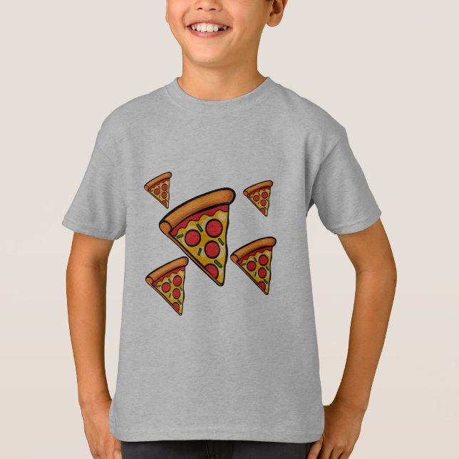 Pizza Sexta-Design - Camiseta básica para crianças (Frente)