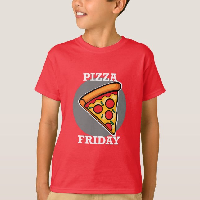 Pizza Sexta-Design - Camiseta básica para crianças (Frente)