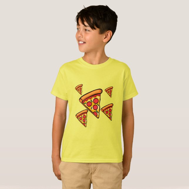 Pizza Sexta-Design - Camiseta básica para crianças (Frente Completa)