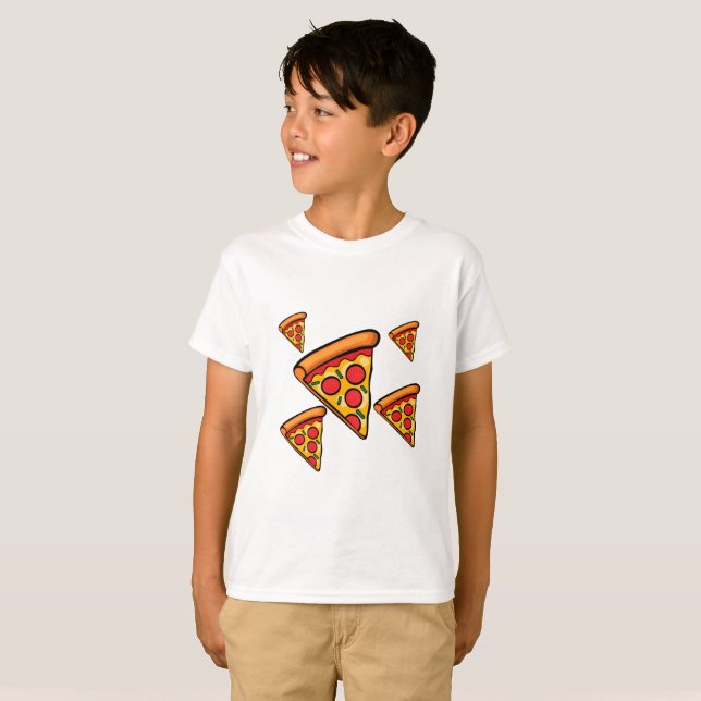 Pizza Sexta-Design - Camiseta básica para crianças (Frente Completa)