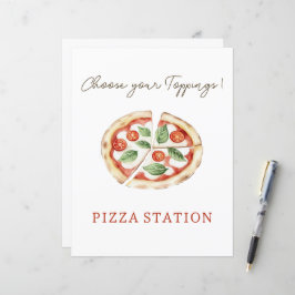 Pizza Station Custom Table Sign