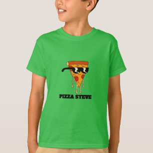 Pizza Steve T-Shirt Para Crianças