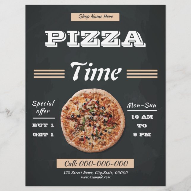 Pizza Time Flyer (Frente)