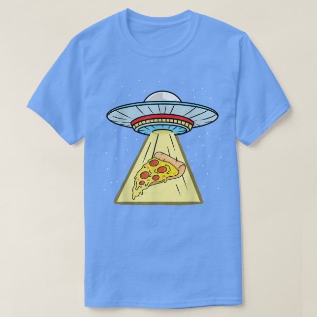 Pizza Ufo Abdução Pizza Lover T-Shirt (Frente do Design)