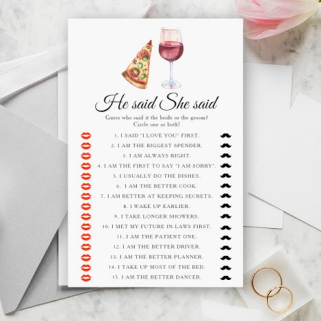 Pizza Wine Bridal shower He said she said (Criador carregado)