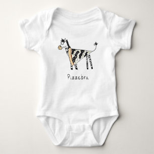 Pizzebra Pizza Zebra Bebê Kid T-Shirt