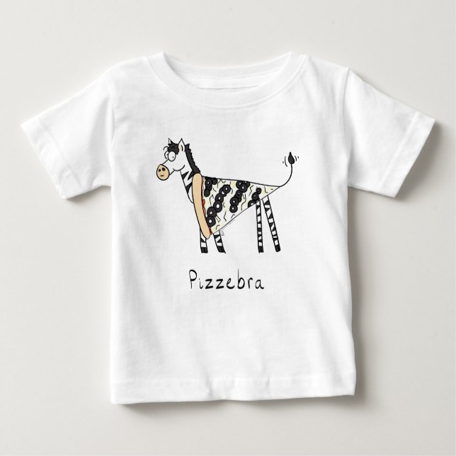 Pizzebra Pizza Zebra - Camiseta Bebê (Frente)