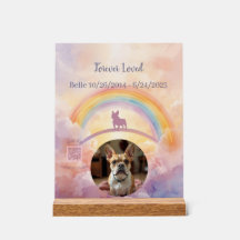 Placa Acrílica Memorial Personalizada para Bulldog