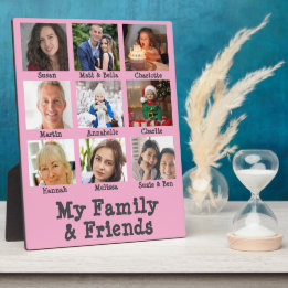 Placa Amigos e Familiares Demência Fotográfica 8x10 Rosa