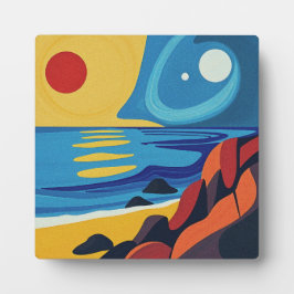 Placa Arte Colorida Abstrato