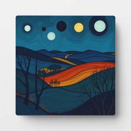 Placa Arte de Paisagem Serene Abstrato