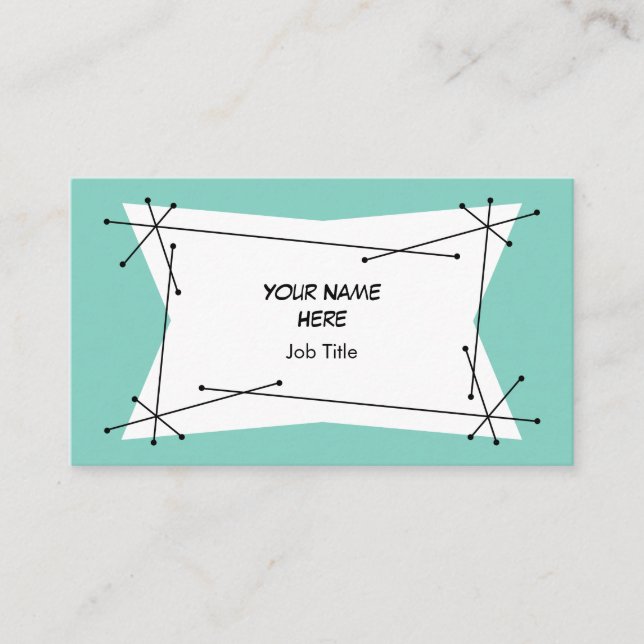 Placa azul cartão de visita de azzle (Frente)