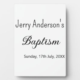 Placa Batismo católico crianças modernas e simples QR mí