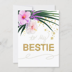 Placa Bestie com Destaques Florais e Dourados
