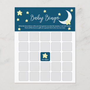 Placa Bingo de Chá de fraldas de Estrelas Pequenas
