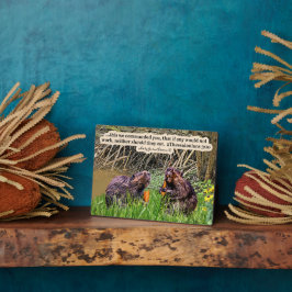 Placa Bonito Escritura de castor 2Tessalónica 3:10