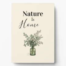 Placa Botânica Natureza É Lar