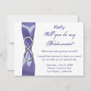 Placa Bridesmaid Veri Peri Silver Infinity