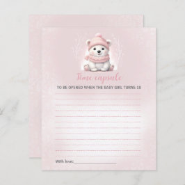 Placa Cápsula Horária do Urso Chá de fraldas de In