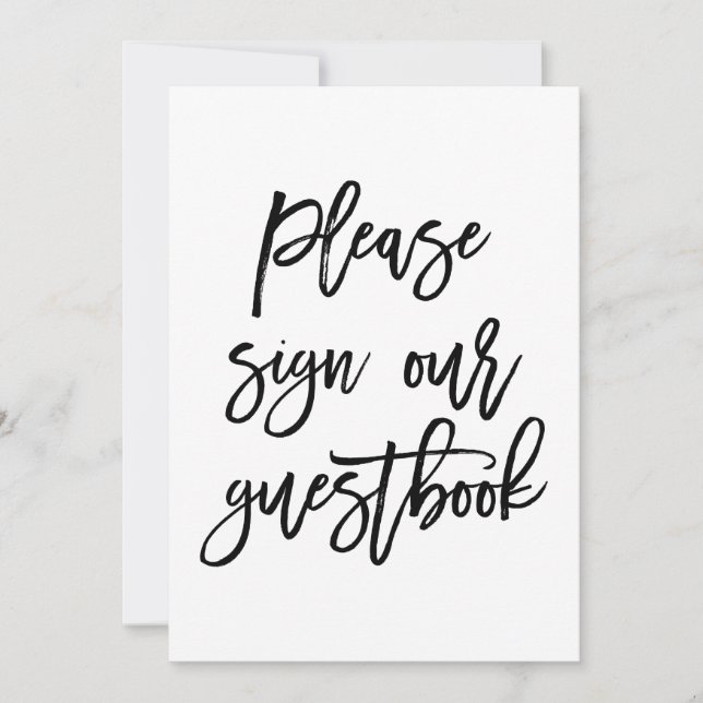 Placa Chic de Letra Feita à Mão para Casamento Nos (Frente)