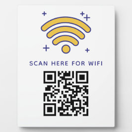 Placa Código QR WiFi para Conectar Adesivo Autocolante