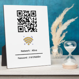 Placa Código QR Wifi Personalizado | Senha de rede moder