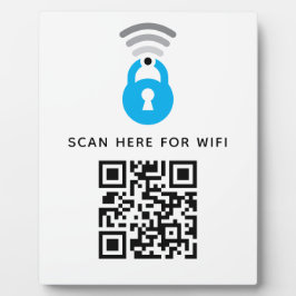 Placa Código QR WiFi Scan para Conectar Adesivo Autocola