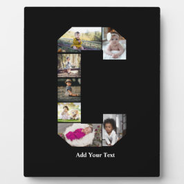 Placa Colagem de Fotografias com design Carta C