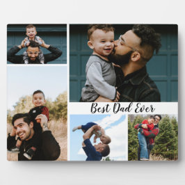 Placa Colagem de Fotografias do Melhor Pai Personalizado