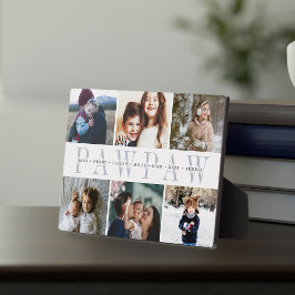 Placa Colagem de Fotos Personalizada de Netos Pawpaw