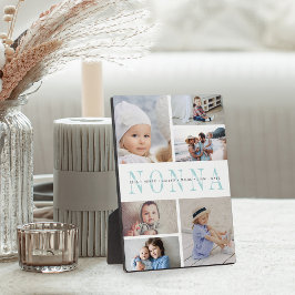 Placa Colagem de Fotos Personalizada "Não-na" 6 netos