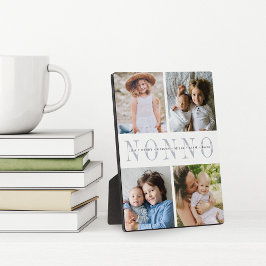 Placa Colagem de Fotos Personalizada "Não Não" para Neto