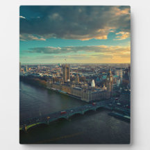 A paisagem urbana de Londres com Sunset