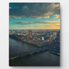 Placa Com Foto A paisagem urbana de Londres com Sunset