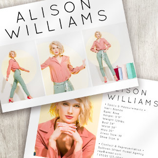 Placa Comp Modelo de Ator Fotográfico Moderno de 5