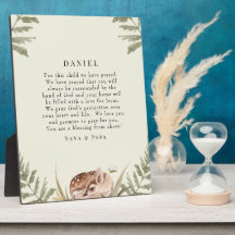 Cream Woodland Animal Prayer para Criança