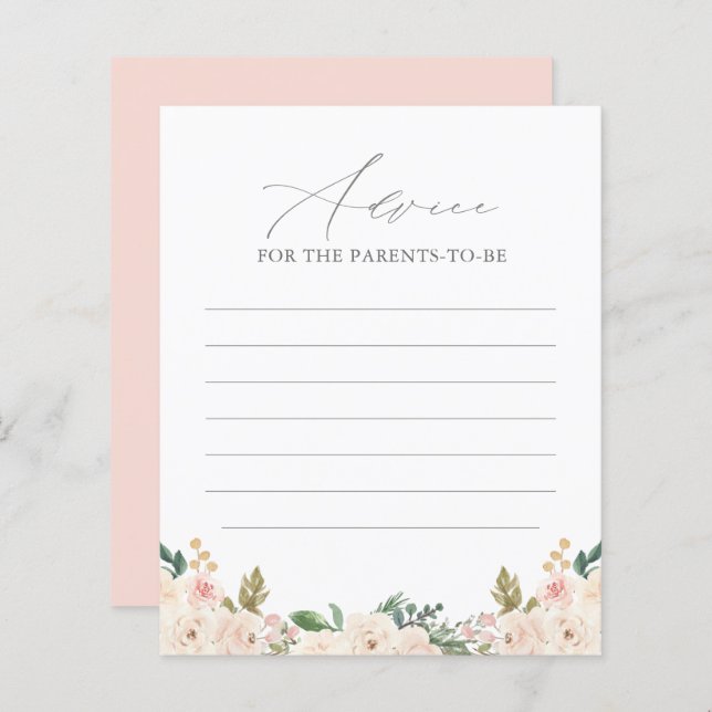 Placa de Aconselhamento sobre Chá de fraldas Flora (Frente/Verso)